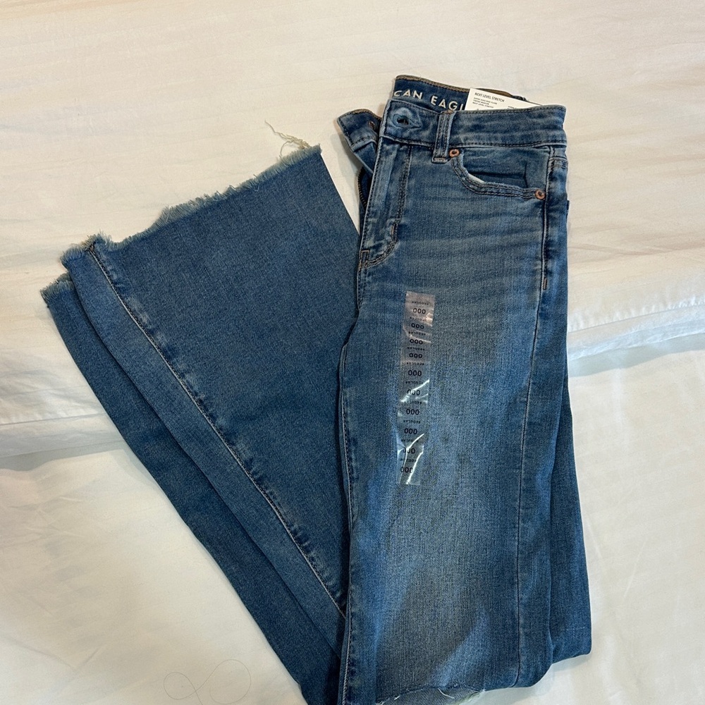 American Eagle Outfitters Dark Blue Straight Leg Jeans